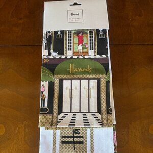 Set of 2 Harrod's of London Tea Towels NEW!
